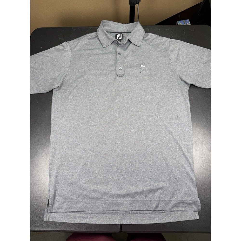 Footjoy Golf Polo Shirt Mens Performance Short Sleeve Size Medium Solid Gray